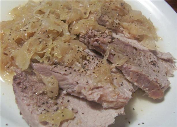 Crock Pot Pork and Sauerkraut. Photo by *Parsley*