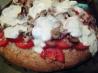 Focaccia Topped With Tomato & Mushrooms