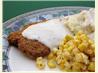 Chicken Fried Steak With  Peppered Cream Gravy