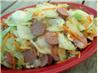 Pierogies and Kielbasa Skillet Casserole. Recipe by Artsy Chef