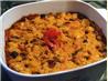 Mexi Ground Beef Chili Macaroni Casserole