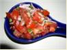 Low Fat Spicy Tomatoes Salad (Kosher-Pareve). Recipe by Smadar's Sane Way &copy;