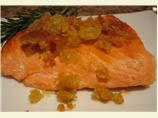 Salmon With Lemon Glaze and Rosemary Crumbs