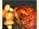 Grilled Maple Chipotle Pork Chops on Smoked Gouda Grits