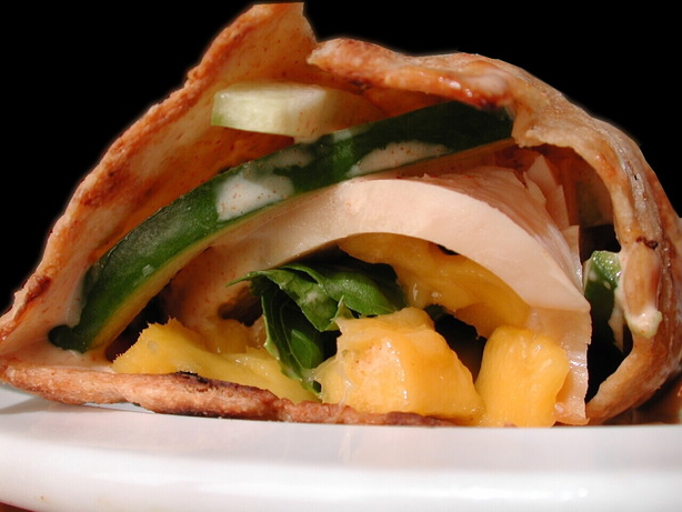 Smoked Turkey and Mango Wrap. Photo by Chef floWer