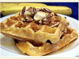 Banana Waffles With Toasted Pecans