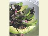 Avocado Fans With Black Olive Vinaigrette