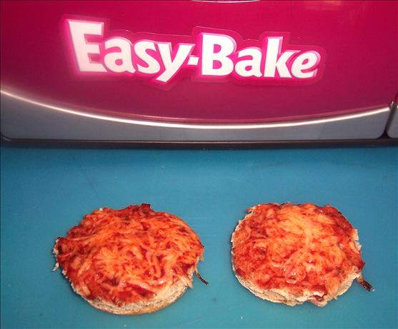 Easy Bake Oven English Muffin Pizza. Photo by looneytunesfan