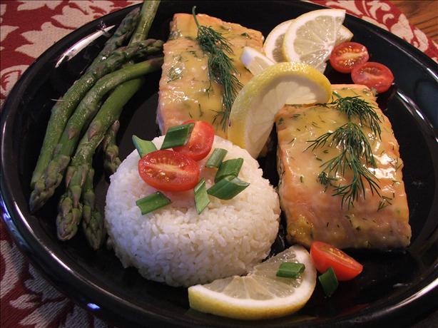 Honey-Dijon- Dill Salmon Marinade. Photo by Wildflour
