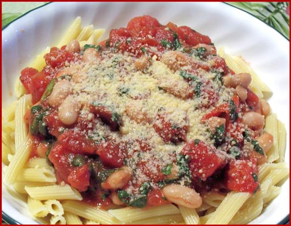 Penne With Cannellini Beans. Photo by Kree