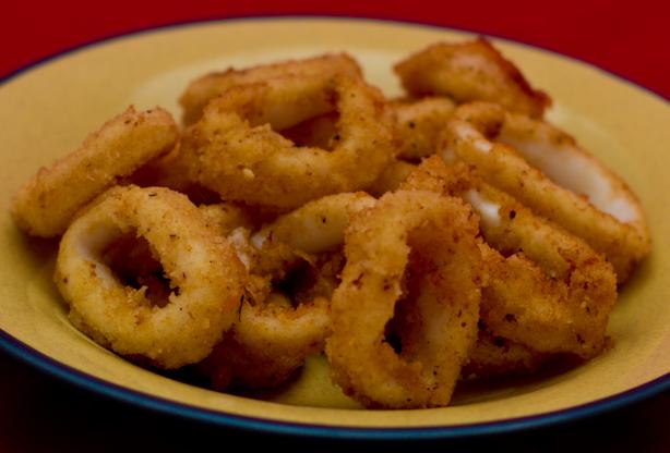 Crumbed Calamari. Photo by Peter J