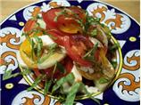 Tomato-Cucumber Stack w/ Fresh Mozzarella. Photo by s'kat