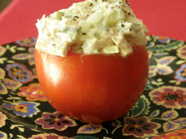 Tuna Stuffed Tomatoes. Photo by mydesigirl