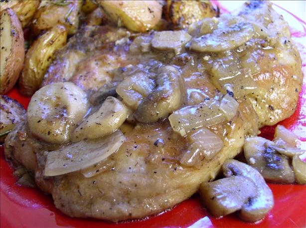 German Style Pork Chops With Mushrooms. Photo by Bayhill