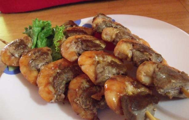 Surf and Turf Barbecue Skewers. Photo by Darkhunter