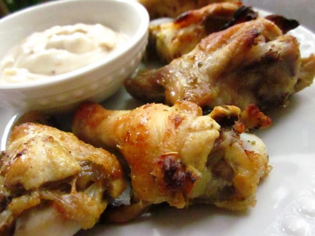 Garlic-Lime Chicken Wings With Chipotle Mayonnaise. Photo by gailanng