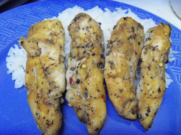 Garlic Ginger Chicken Strips. Photo by alligirl
