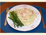 Creamy Pesto Shrimp With Linguine