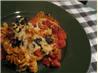 Two-Cheese Mushroom, Chunky Tomato and Olive Penne Bake. Recipe by Kittencalskitchen