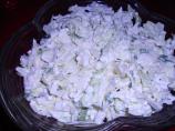 Low Fat Creamy Cabbage and Onion Salad