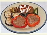 Chicken or Pork Stuffed Capsicums/Bell Peppers