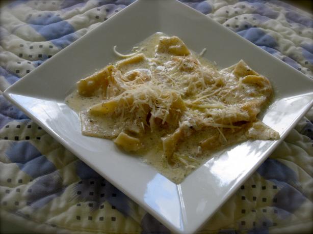 Pumpkin Wonton Ravioli W. Sage Butter Cream. Photo by FrenchBunny
