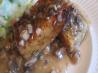 Herb Crusted Tofu With Mushroom Gravy