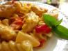 Pasta With Chicken and Pepper-Cheese Sauce. Recipe by Julie Tremmel