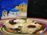 Greek Scramble With Artichokes, Black Olives and Feta