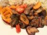 Bell Pepper and Mushroom Saute. Recipe by Manami