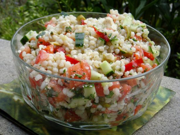 Israeli Couscous Salad. Photo by Lori Mama