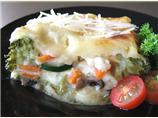 Vegetable Lasagna W/ Fontina Cheese & Creamy Parmesan Sauce