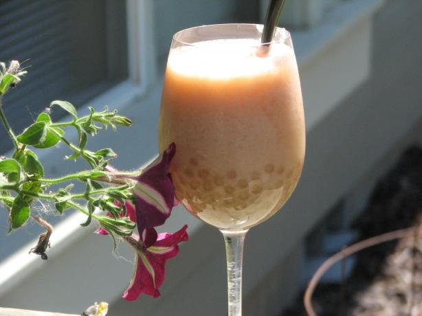 Melon Bubble Tea (Boba Tea). Photo by Bonnie G #2