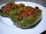 Ground Beef Stuffed Green Bell Peppers