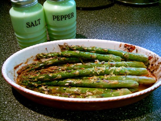 Roasted Asparagus With  Lavender, Lemon  and Garlic. Photo by Mikekey