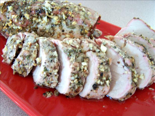 Roasted Pork Loin With Rosemary , Lavender and Garlic. Photo by Rita~