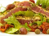Seared Encrusted Tuna Steak Salad