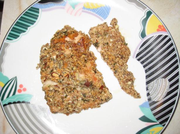 Almond Crusted Salmon. Photo by Chef Fraoula