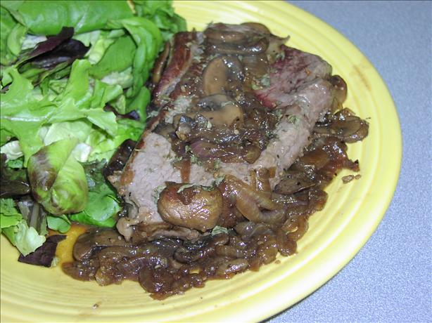 Beef Filets With Cognac-Mushroom & Onion Sauce. Photo by TeresaS