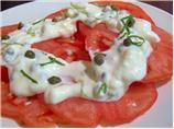 Sliced Tomatoes With Lemon Caper Sauce