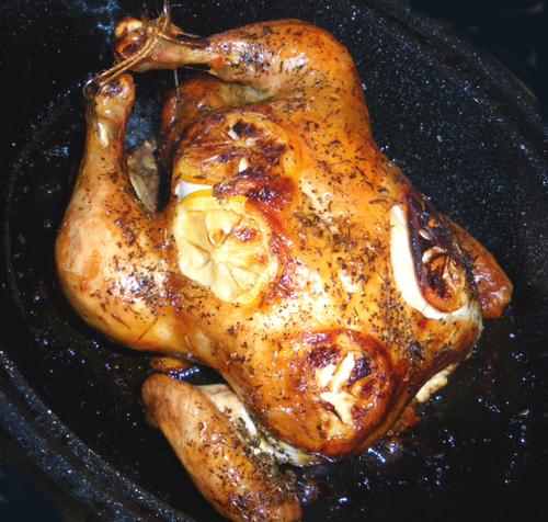Lemon Garlic Roast Chicken. Photo by Bergy