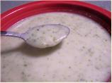 Creamy Broccoli Cauliflower Soup With Blue Cheese
