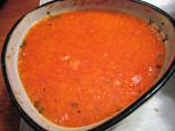 Roasted Red Pepper Soup With Orange Cream