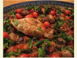 Mediterranean Chicken With Tomatoes, Kalamata and Mushrooms