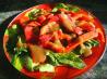 Spinach and Roasted Red Pepper Salad With Honey Balsamic Dressin. Recipe by JamesDean'sGirl