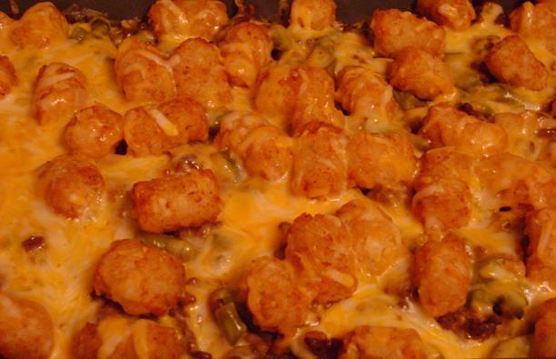 Tater Tot Green Bean Casserole. Photo by CookieMonster2323