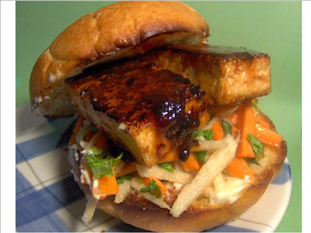 Glazed Tofu Sandwiches With Jicama Slaw. Photo by Sharon123