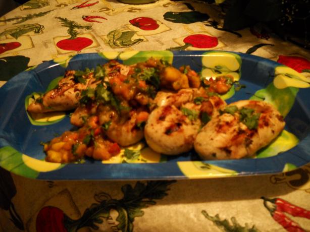 Caribbean Jerk Chicken With Fresh Fruit Salsa. Photo by Midwest Maven