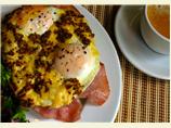 Dutch Uitsmijter: Fried Ham and Eggs With Mustard Cheese