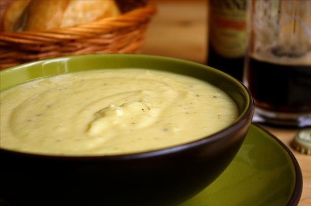 St. Patrick's Day Potato Soup With Pesto. Photo by Thorsten